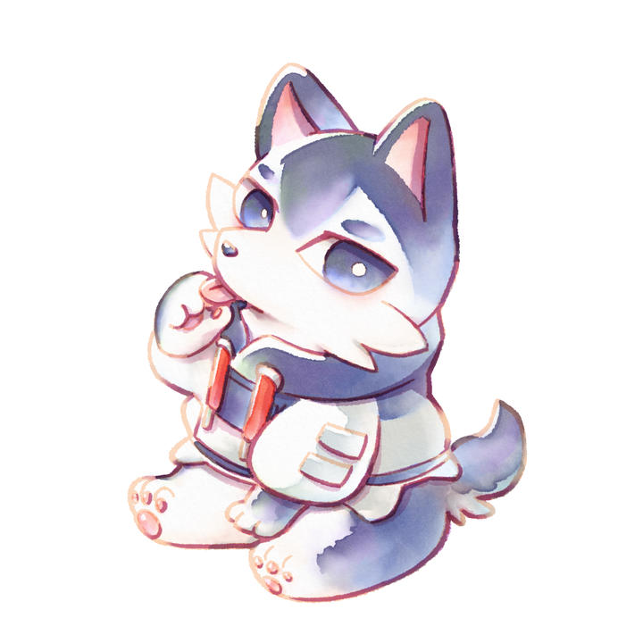 告知用に描いたけど特に使わなかったアイソ犬